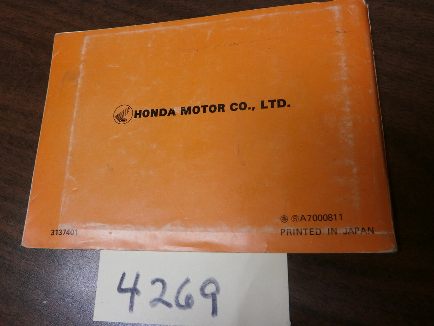 Honda CB550K0 Owners manual 4269