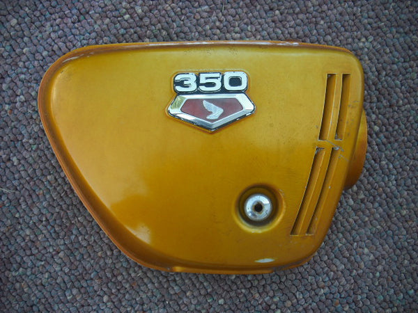 Sold Honda CB350 K3 Right Candy Gold Sidecover with badge