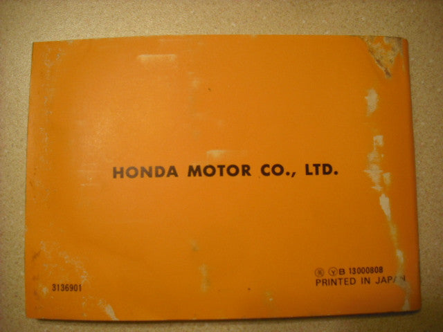 Honda CB360 CB360G  1974 Owners Manual