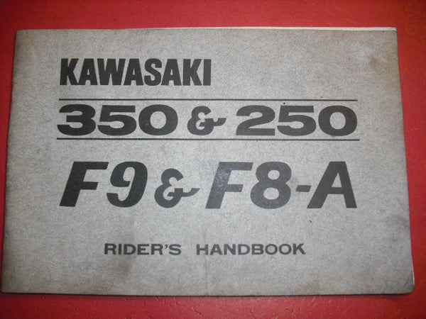 Kawasaki F8A F9 Owners Manual
