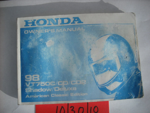 Honda VT750C 1978Shadow Deluxe Owners Manual