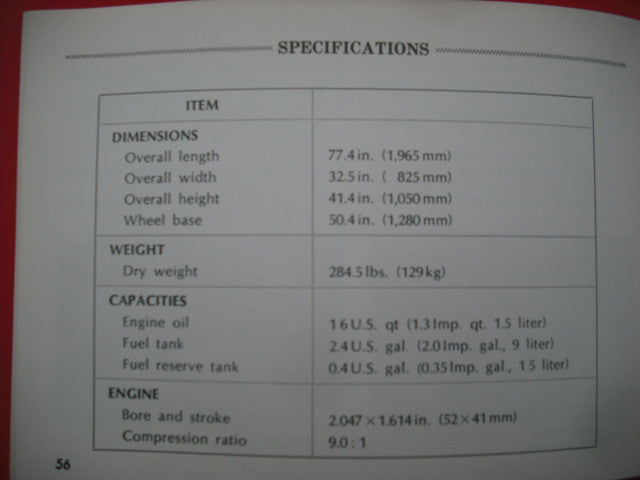 Honda CL175K7 Owners Manual sku 1845