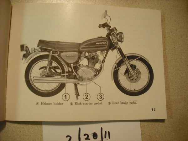 Honda CB125S2 1975 Owners Manual