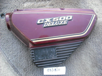 Sold Ebay pair 06242019  Honda CX500  Sidecover  Left Candy Presto Red  83600-415-0000 sku 1896