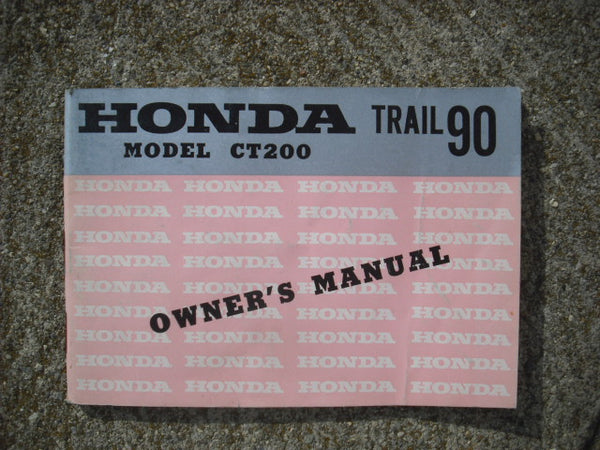 Honda Trail 90 CT200 Manual 1832