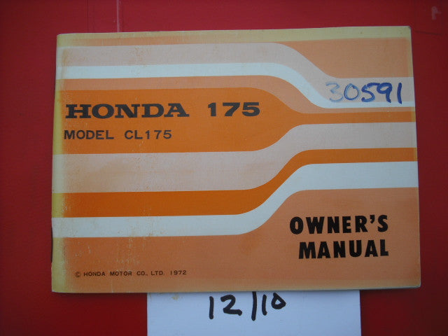 Honda CL175K7 Owners Manual sku 1845