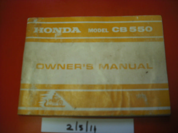 Honda CB550 K1 Owners Manual