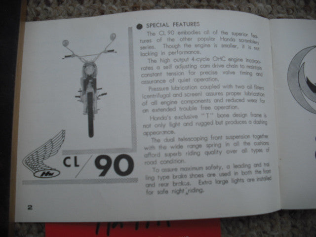Honda 1967 CL90 Manual