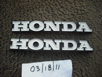 Honda CL350 K4 K5 Gas Tank Badge Pair Stamped Code 345