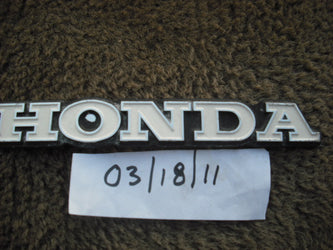 Honda Gas Tank Badge Stamped Code 345