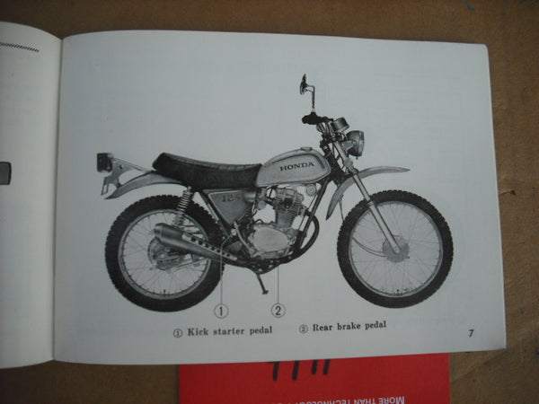 Honda SL125K2 1973 Owners Manual 1909