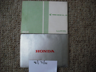 Honda CB550 1976 Owners Manual and Warranty Book