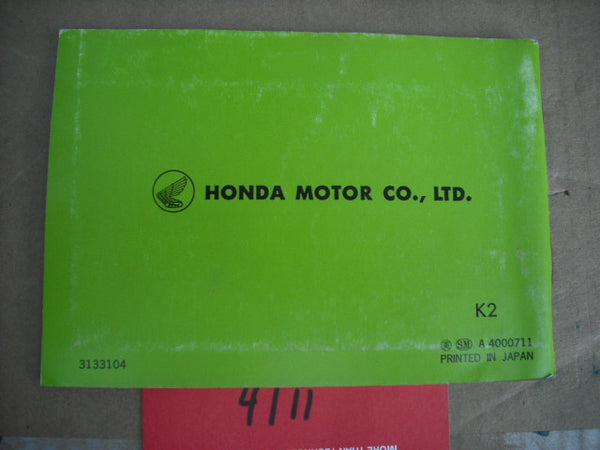 Honda SL125K2 1973 Owners Manual 1909