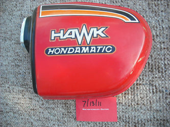 Honda CB400A 78 Hawk Hondamatic Orange Sidecover Pair 83700-413-0000  83600-419-0000