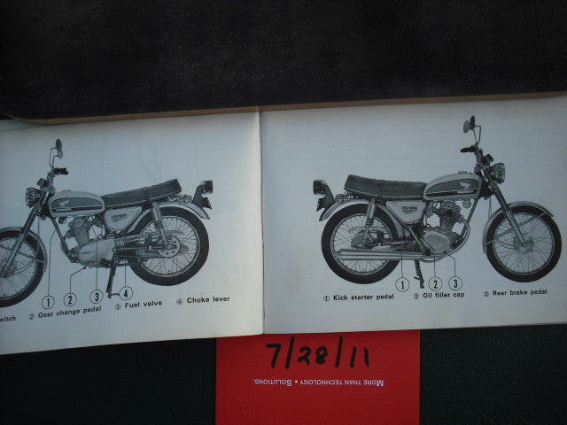 Honda CB100 K2 1971 Manual 1956
