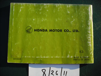 Honda SL100 K3 1972 Manual sku 1981