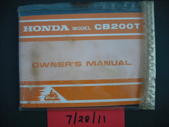 Honda CB200T Manual