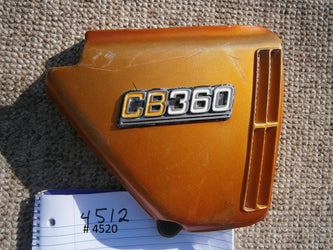 Honda CB360 right orange sidecover 4520
