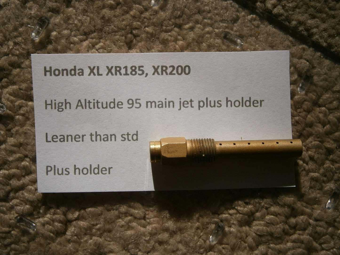 Honda XL XR185 XR200 95 High Altitude Main Jet and Holder 4653