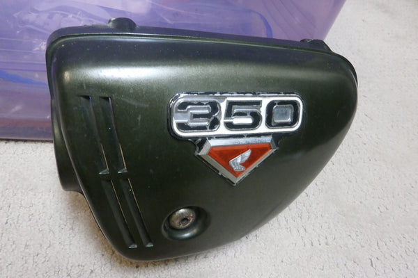 Honda CB350G 1973 Left  Sidecover Tyrolean Green with badge  4384