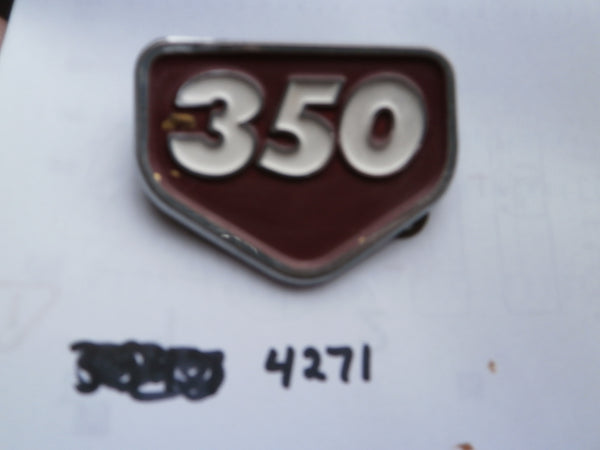 Honda CB350 Honda CL350 Red Sidecover Badge 4271