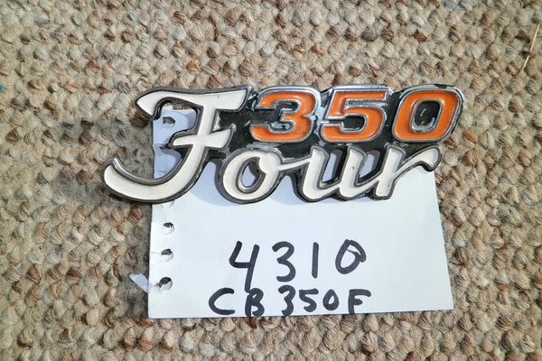 Honda CB350F 350 Four Sidecover Badge 4310