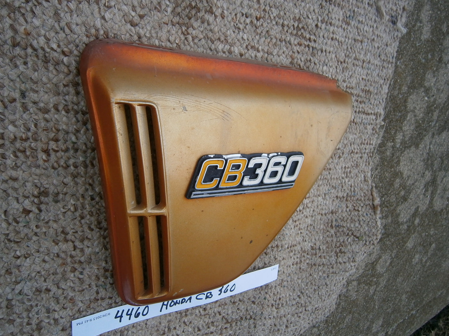 Honda CB360 sidecover left candy topaz orange  4460