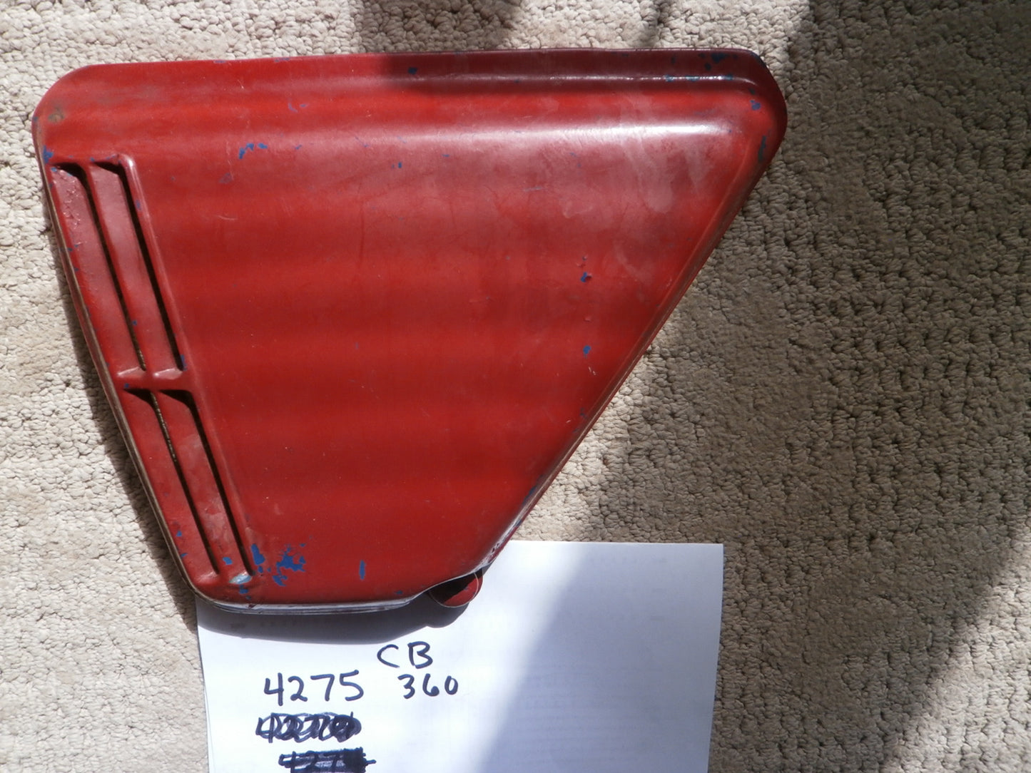 Honda CB360 Left Red Sidecover 4275
