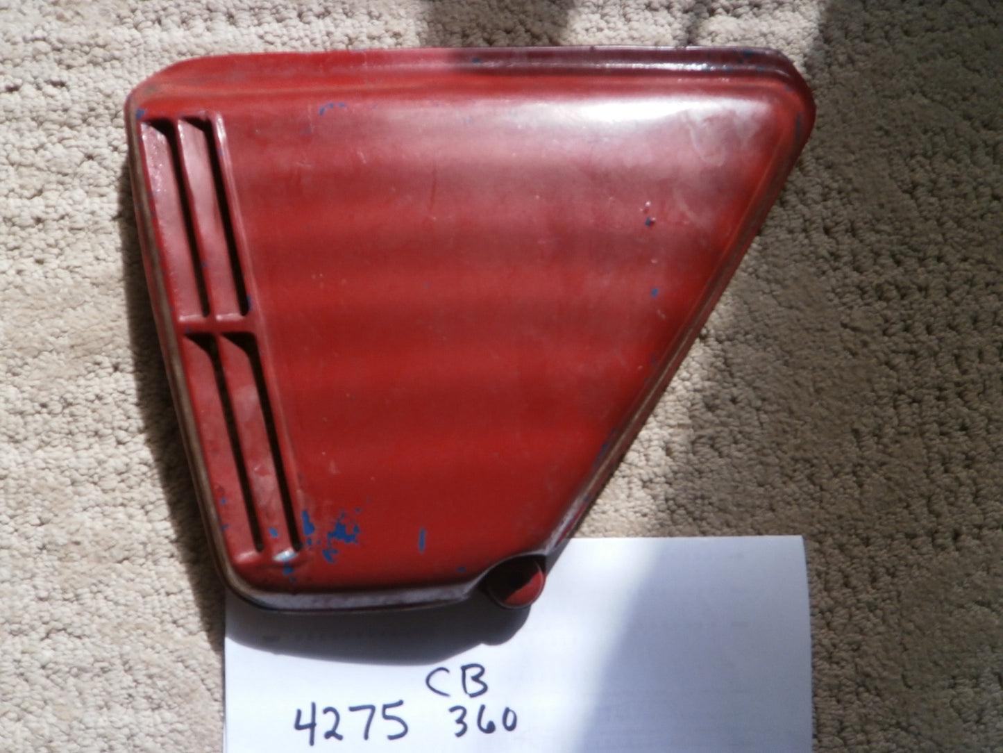 Honda CB360 Left Red Sidecover 4275