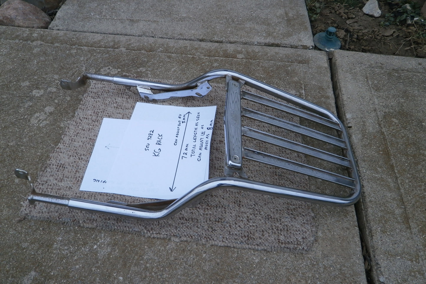 Honda CB400 Suzuki GS450,   Luggage Rack KG Model ADJUSTABLE will fit others 4282