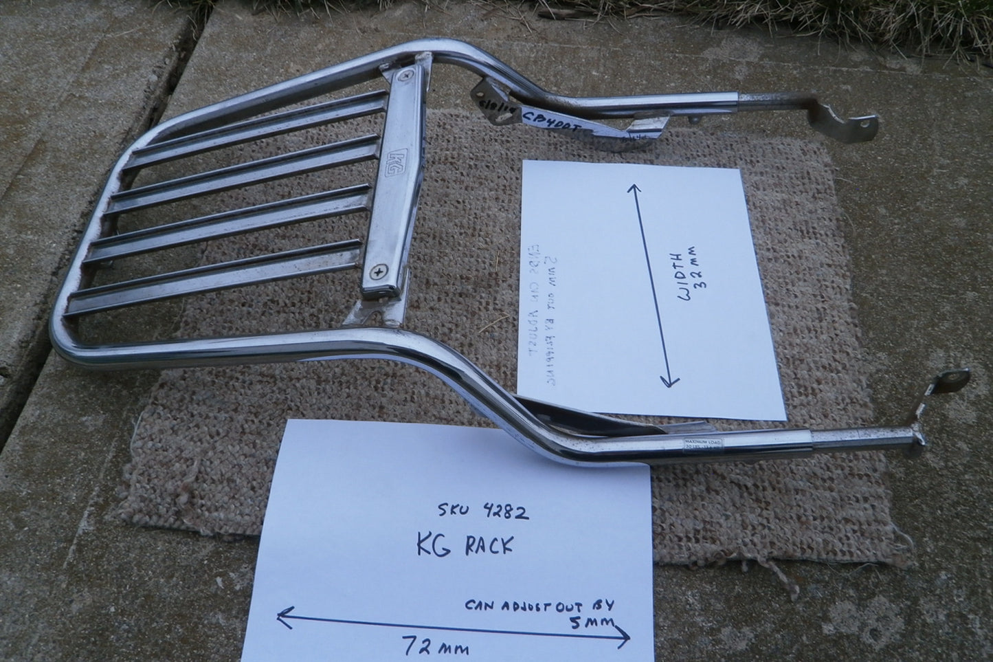 Honda CB400 Suzuki GS450,   Luggage Rack KG Model ADJUSTABLE will fit others 4282