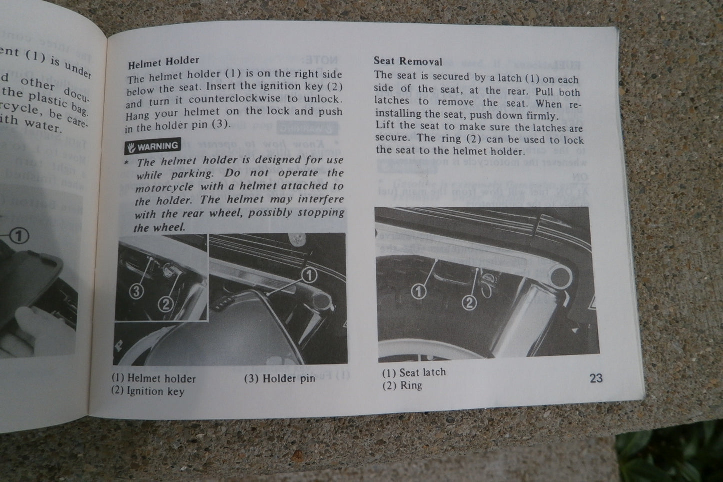 Honda CB450SC Owners Manual 4308