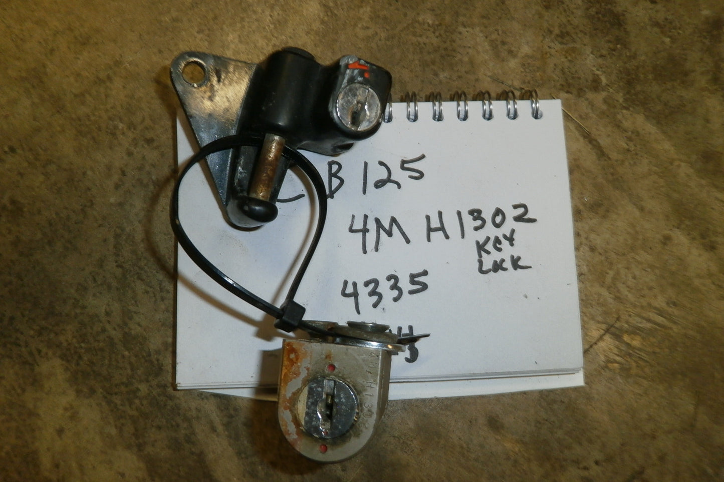 Honda CB125 steering lock and helmet lock