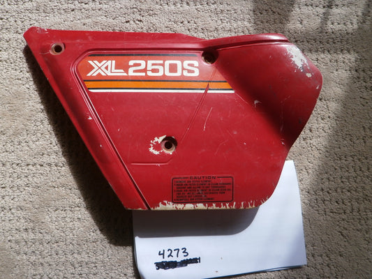 Honda XL250S XL250  left red sidecover sku 4273