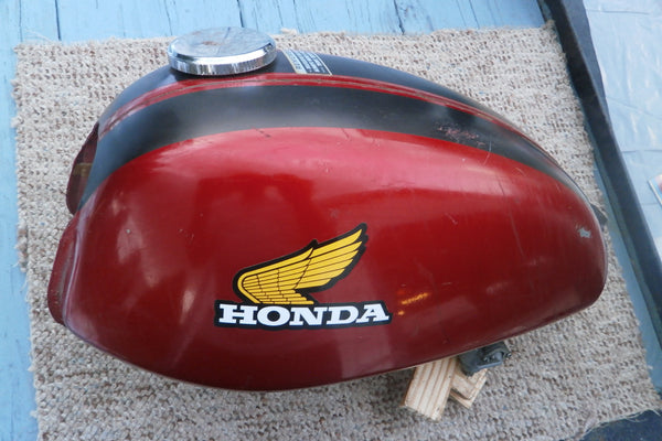Honda XL100 Red Gas Tank  with gas cap and petcock 4376