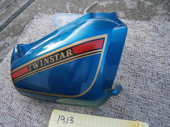 Sold Ebay 5/26/19Honda CM185T sidecover 1979 Right Blue 83540-419-0000 sku 1913