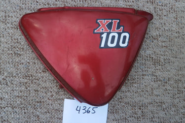 Sold by Invoice 82.50    11/17/16 Honda XL100 Candy Ruby left  sidecover 4365