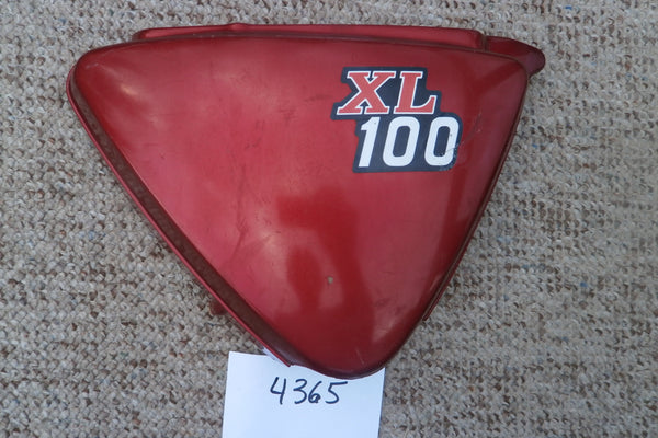 Sold by Invoice 82.50    11/17/16 Honda XL100 Candy Ruby left  sidecover 4365