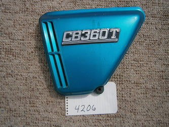Sold by invoiceHonda CB360T candy rivera  blue left sidecover with badge  4206