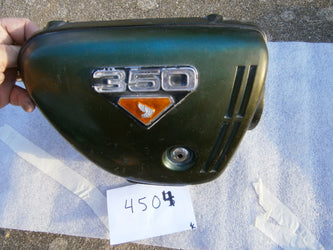Honda CB350rightt  Sidecover Tyrolean Green with badge 4504