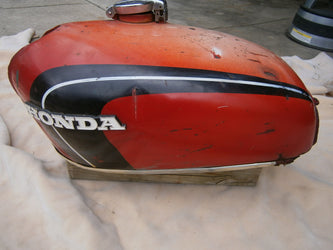 Honda CB350 Red Gas Tank 4518
