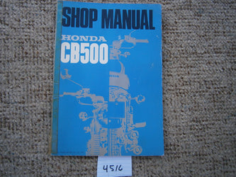 Honda CB500 Shop Manual Repair Manual Genuine Honda 4516