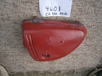 Honda CB350 K3 Red Sidecover Pair 4603 sold ebay 8/19/16