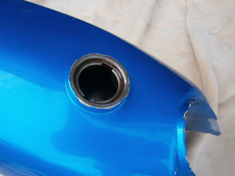 Sold Ebay 10112016 Suzuki TS185 1972 Blue Gas Tank sku 4623